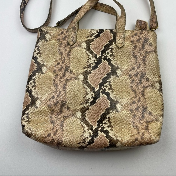 Madewell Snakeskin Zip-Top Transport Leather Crossbody - Picture 2 of 10